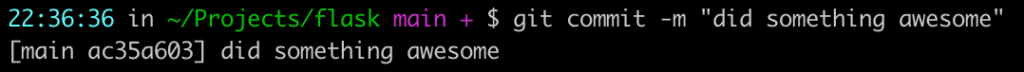 a git commit directly to main