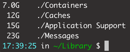 disk usage inside /Library