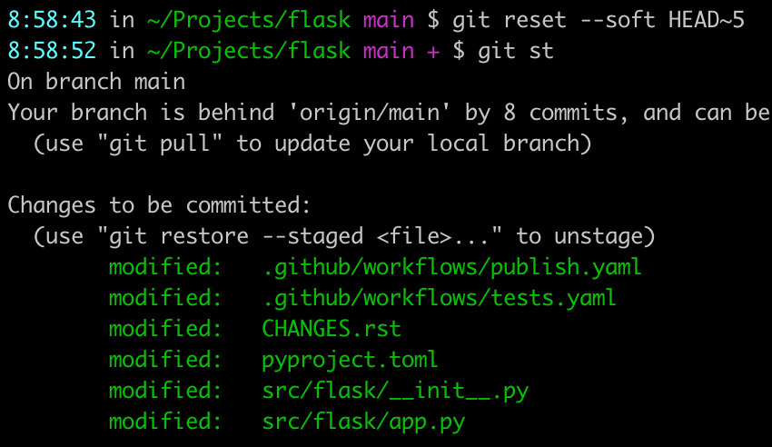 git reset soft example