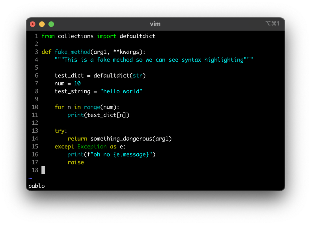 vim pablo theme