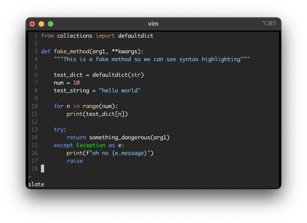 vim slate theme